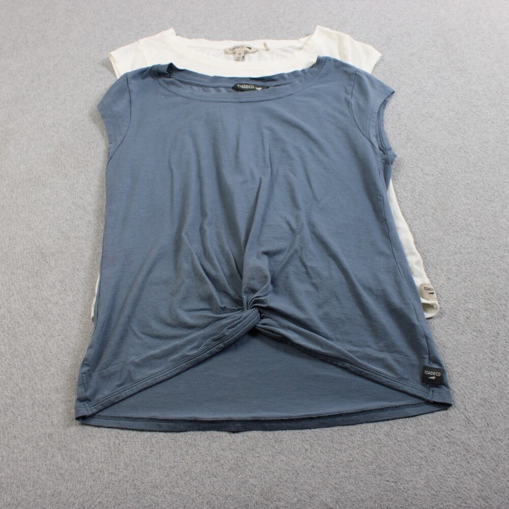 Toad&Co Shirt Tank Women XS Small Organic Cotton Twist Front Outdoor Hike READ